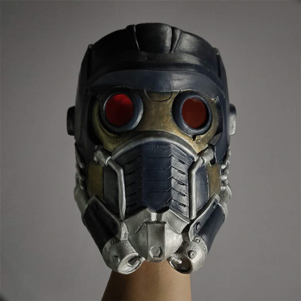 Star Lord Helmmaske Peter Quill Cosplay Kostüm mit Licht Requisiten für Erwachsene