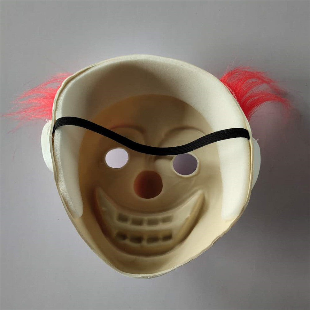 Masque facial en latex pour Halloween, Clown aux cheveux verts, accessoires de Cosplay