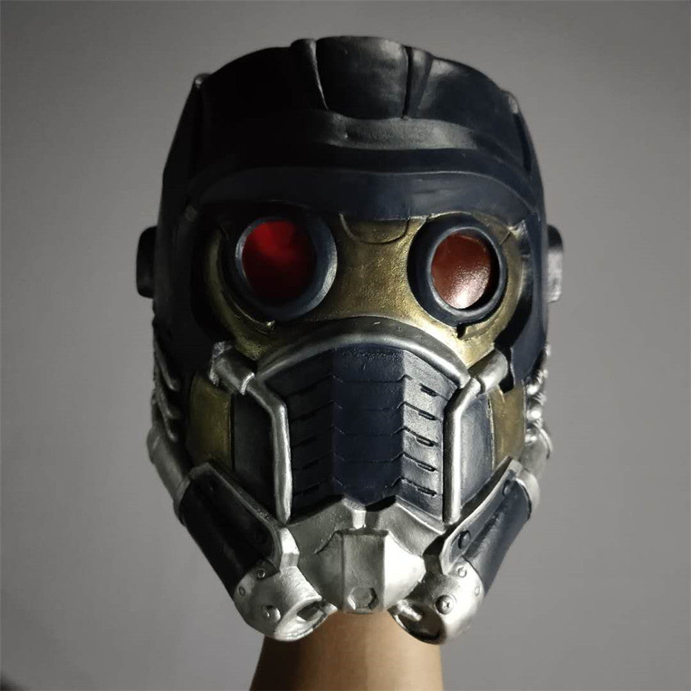 Star Lord Helmmaske Peter Quill Cosplay Kostüm mit Licht Requisiten für Erwachsene
