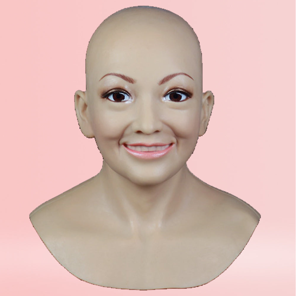 Realistic Silicone Female Mask With Makeup Cosplay Crossdresser Full Face Masks