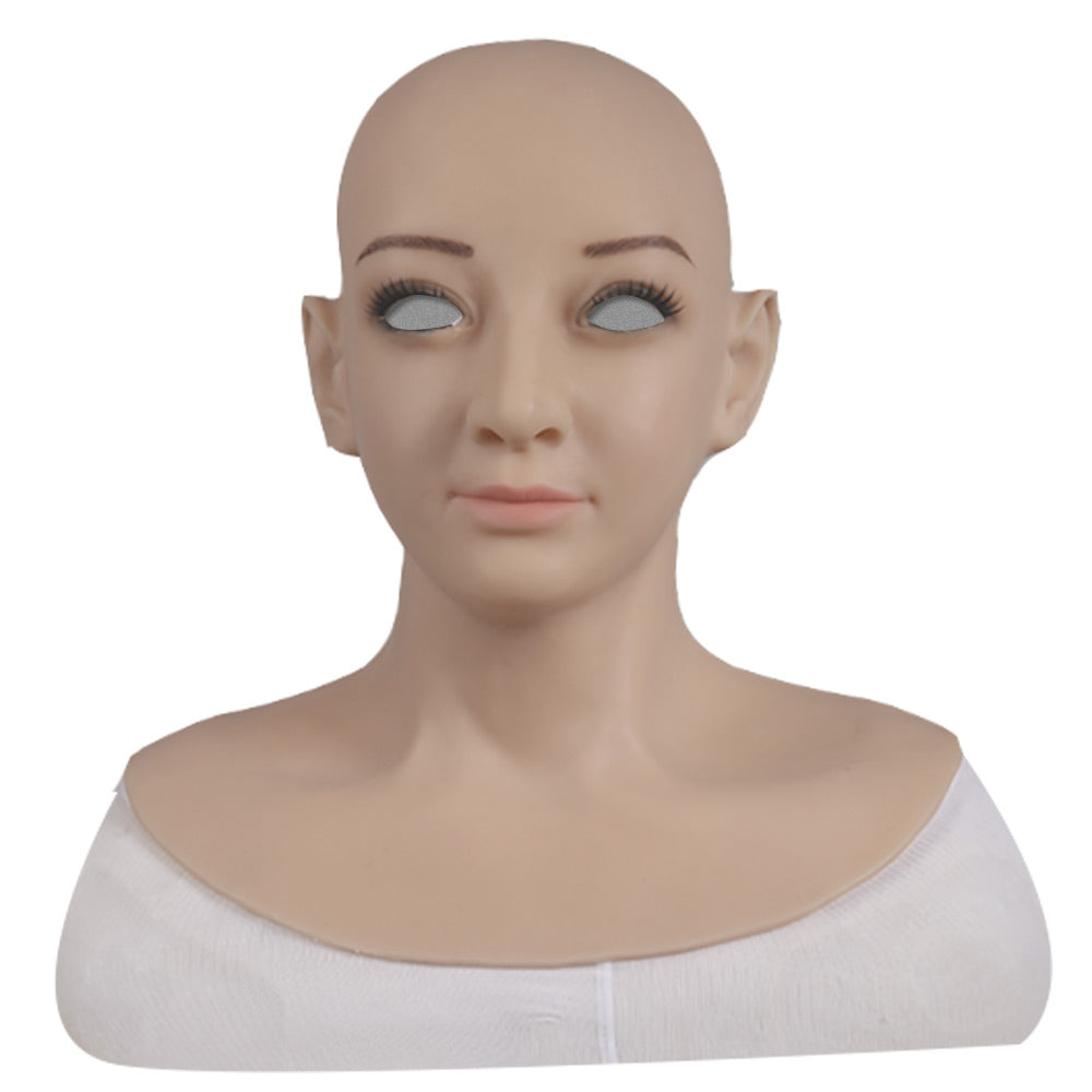 Premium Silicone Realistic Female Beauty Face Costume Full Mask For Women