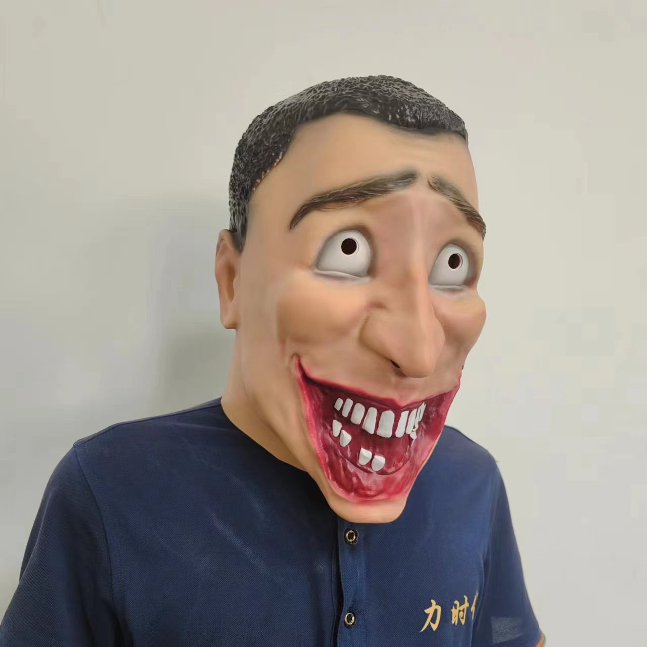 The Skibidi Toilet Man Full Head Latex Mask Halloween Props Movie Roleplay Tools