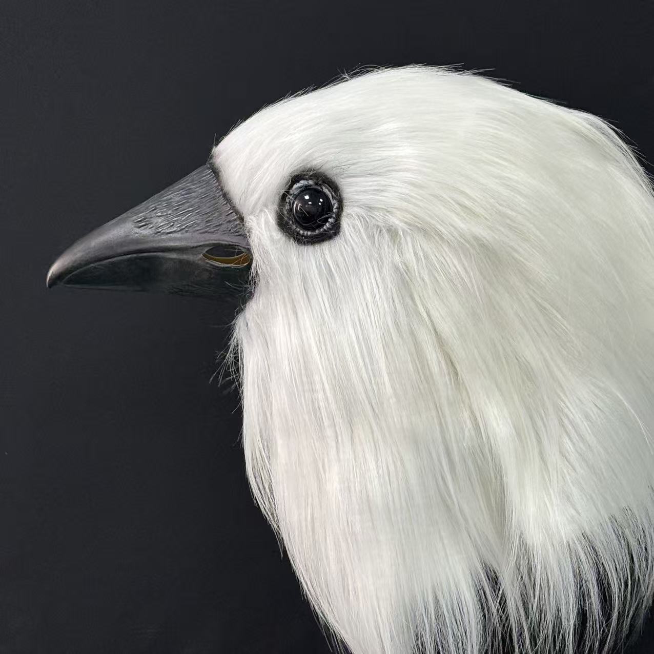 Halloween White Crow Head Latex Mask Cosplay Costume Props