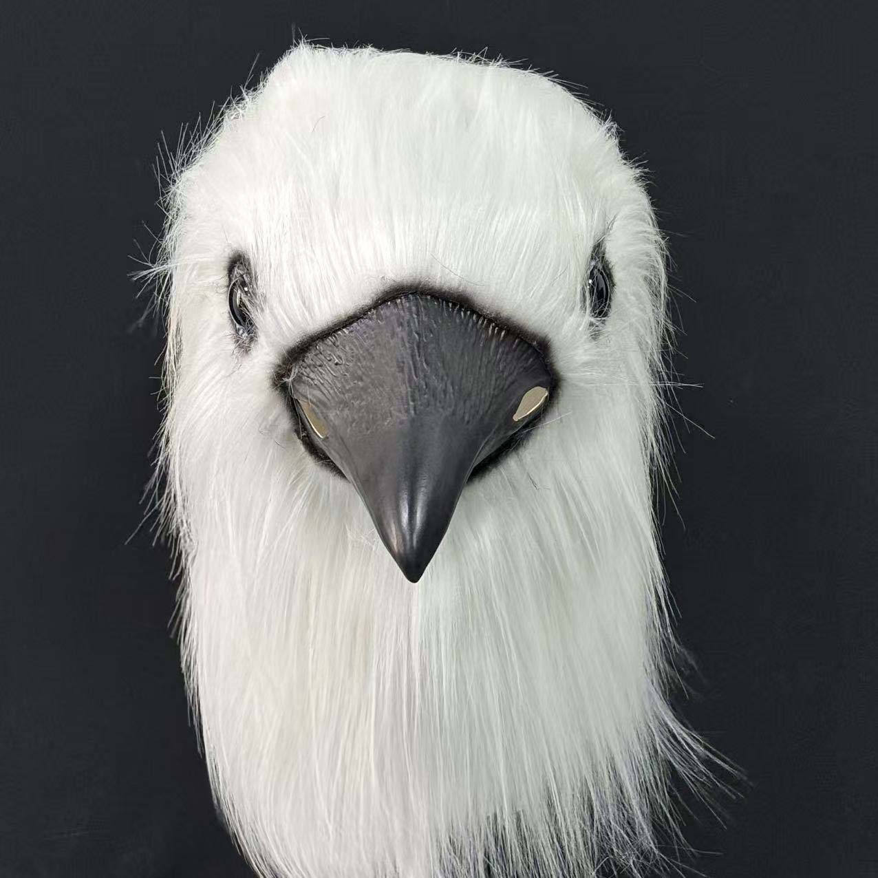 Halloween White Crow Head Latex Mask Cosplay Costume Props