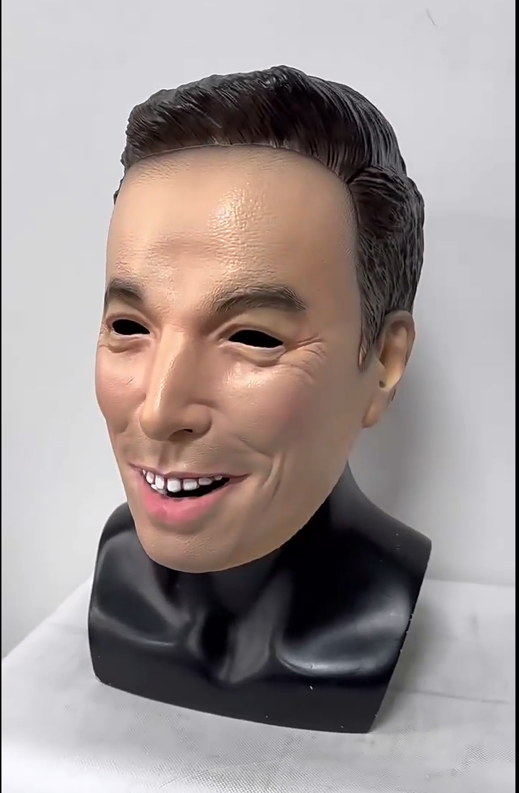 Masquerade Halloween Latex Fancy Elon Musk Head Mask Carnival party Cosplay Prop
