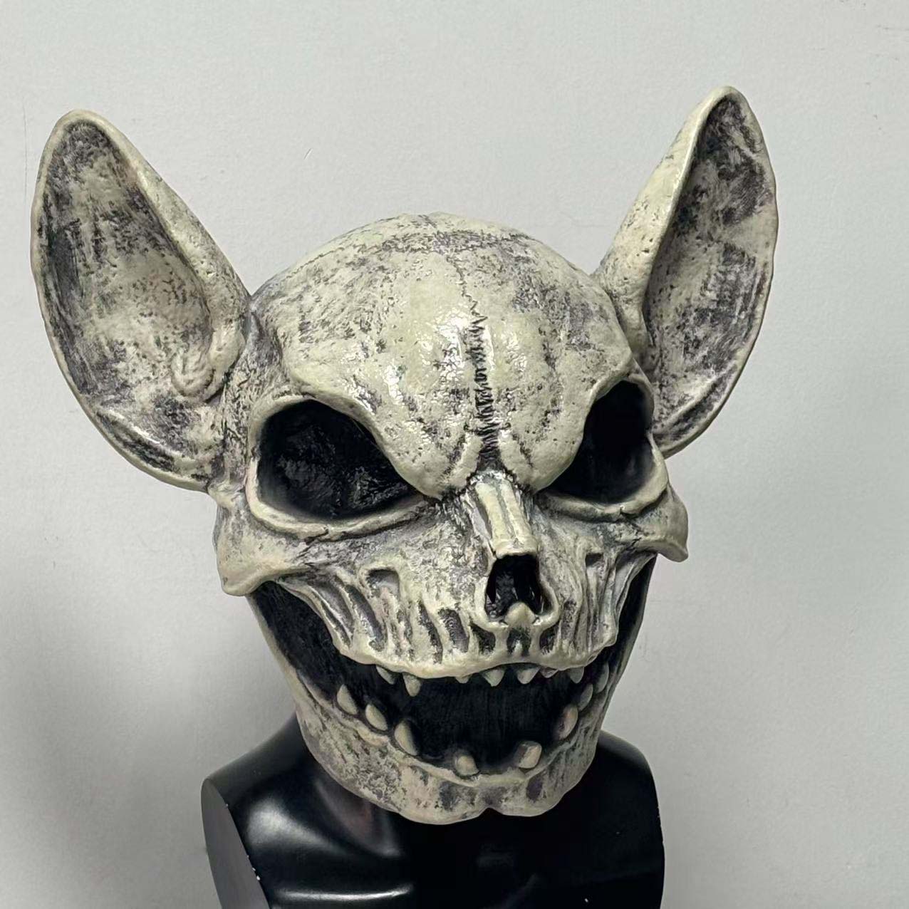 Halloween Latex Skeleton Dog Mask Cosplay Costume Props