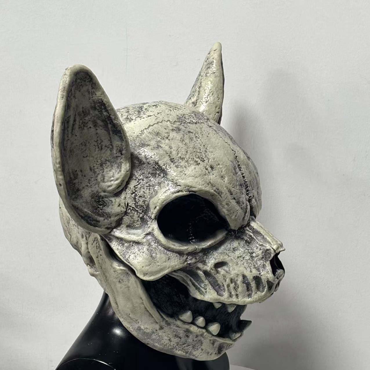 Halloween Latex Skeleton Dog Mask Cosplay Costume Props