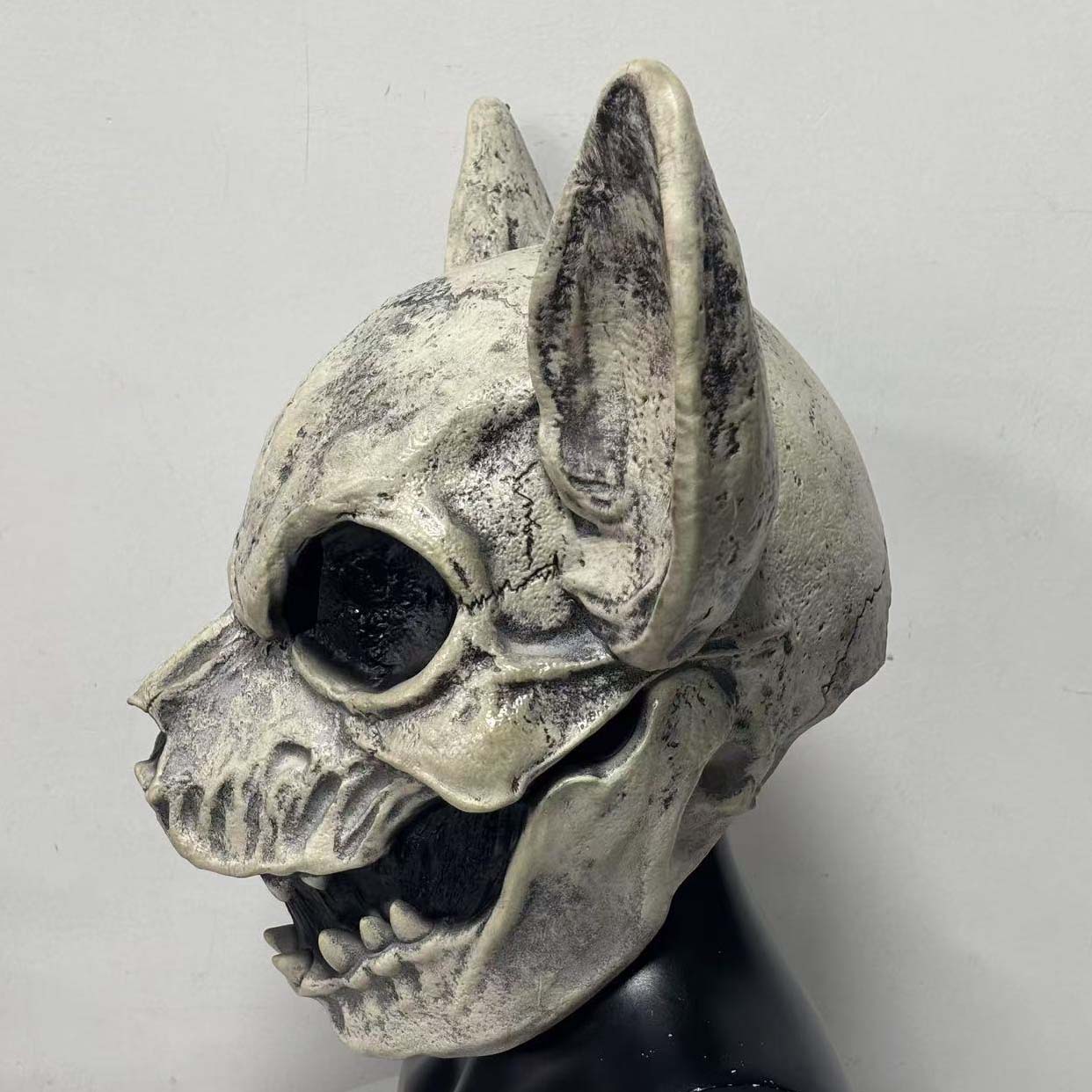 Halloween Latex Skeleton Dog Mask Cosplay Costume Props