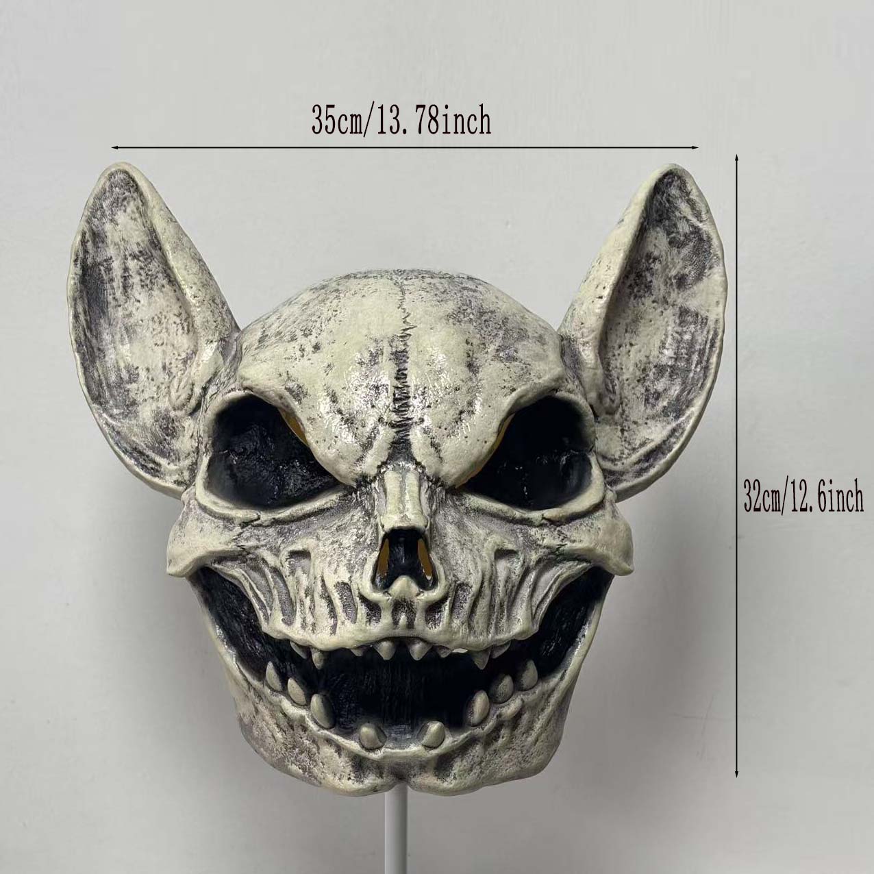 Halloween Latex Skeleton Dog Mask Cosplay Costume Props