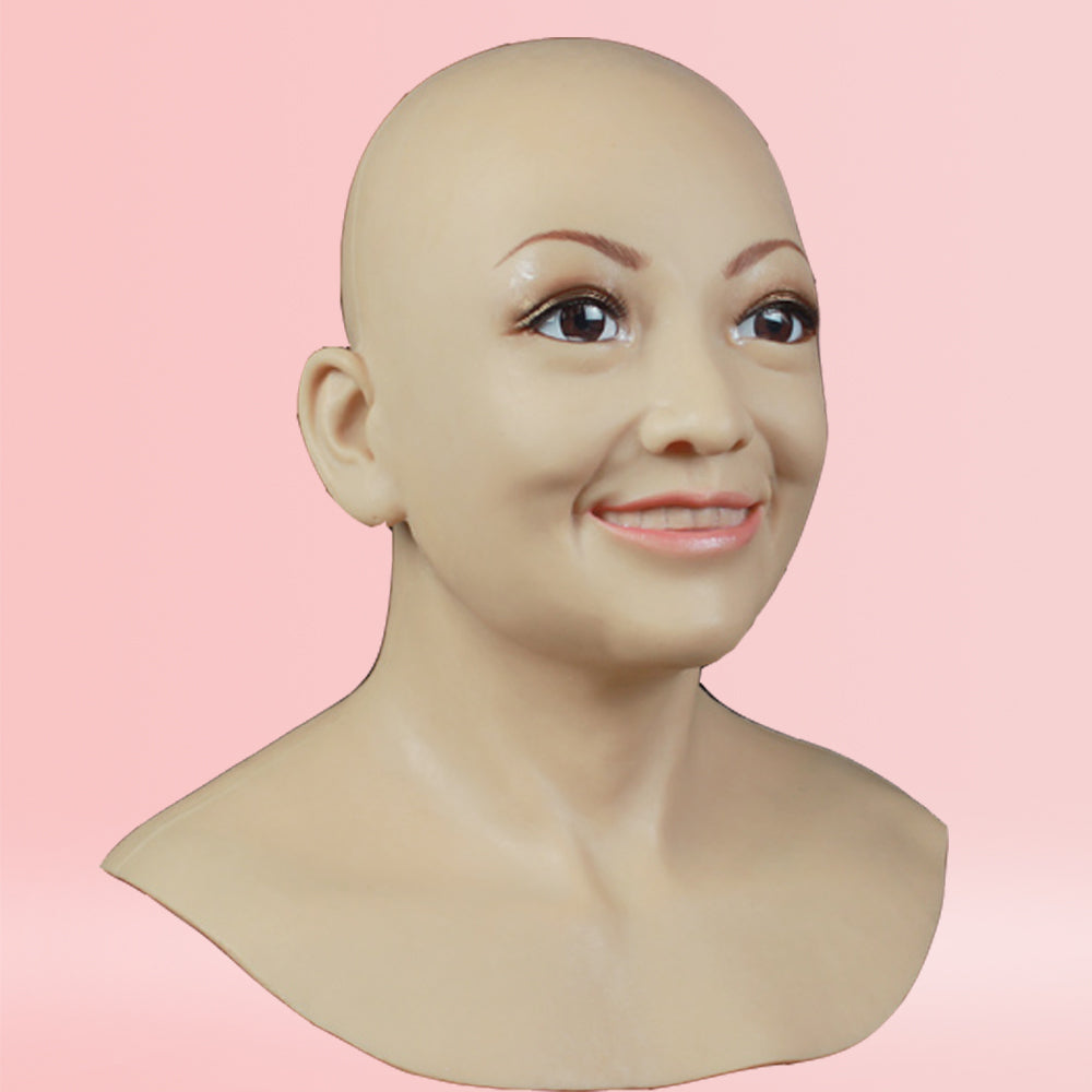 Realistic Silicone Female Mask With Makeup Cosplay Crossdresser Full Face Masks