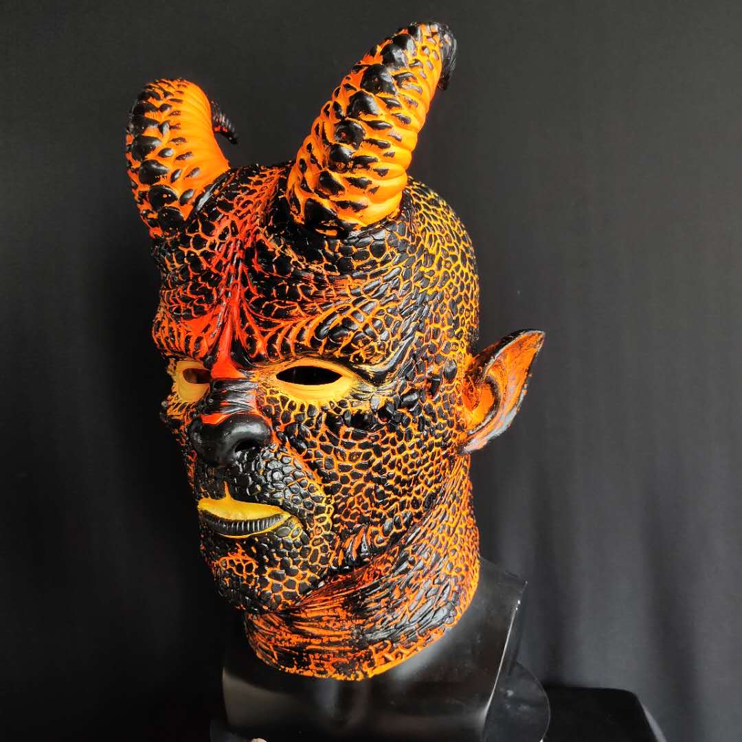 The Devil Latex Mask Cosplay Drama Halloween Costumes Perform Props