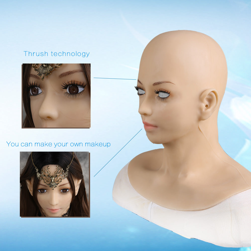 Premium Silicone Realistic Female Beauty Face Costume Full Mask For Women