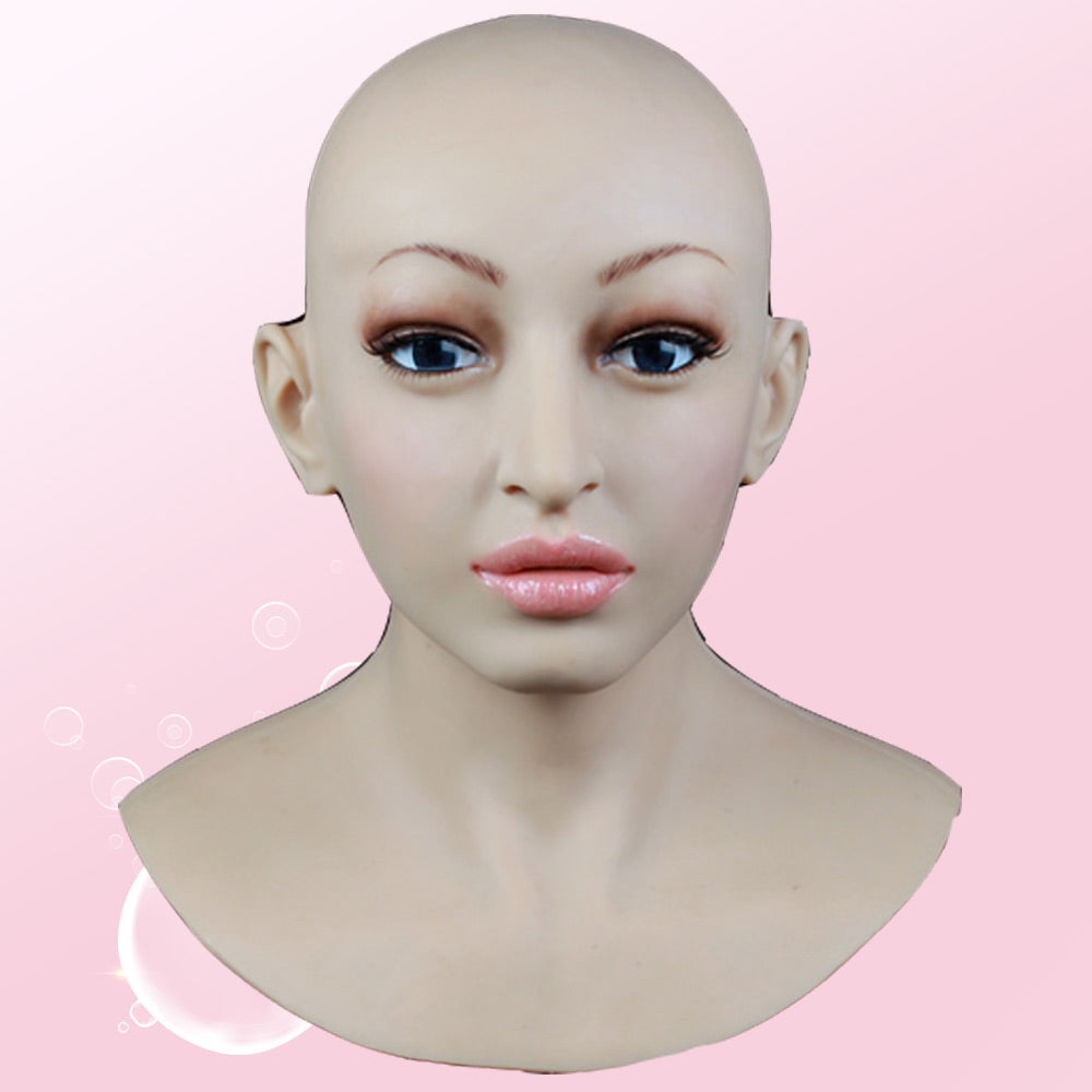 Premium Silicone Realistic Female Beauty Face Costume Mask For Women