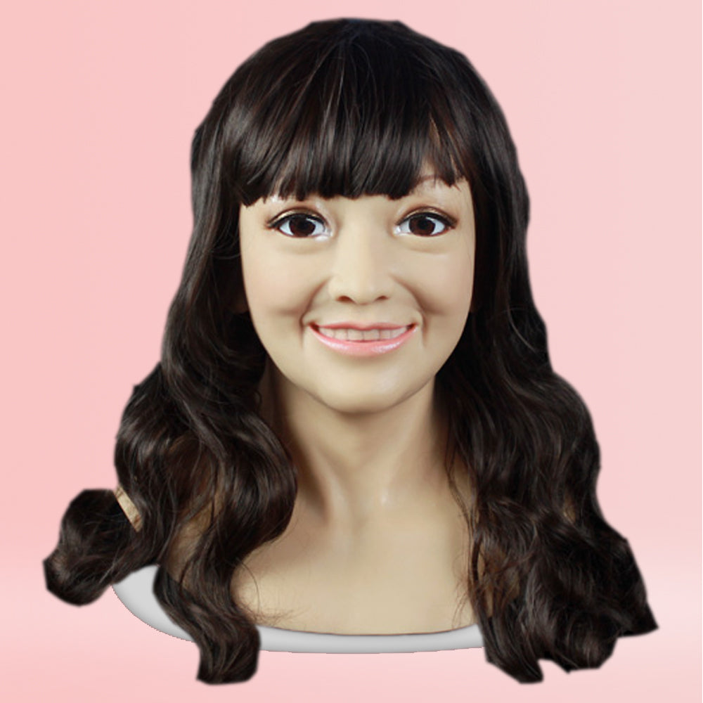 Realistic Silicone Female Mask With Makeup Cosplay Crossdresser Full Face Masks