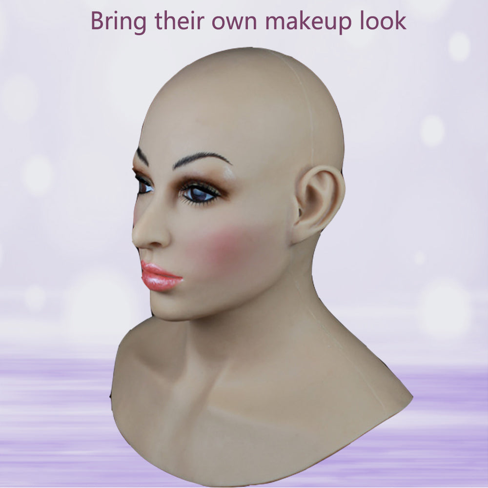 Premium Silicone Realistic Female Beauty Face Costume Full Mask For Women