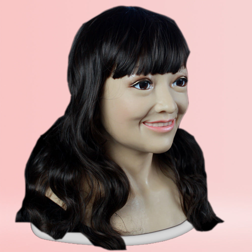 Realistic Silicone Female Mask With Makeup Cosplay Crossdresser Full Face Masks