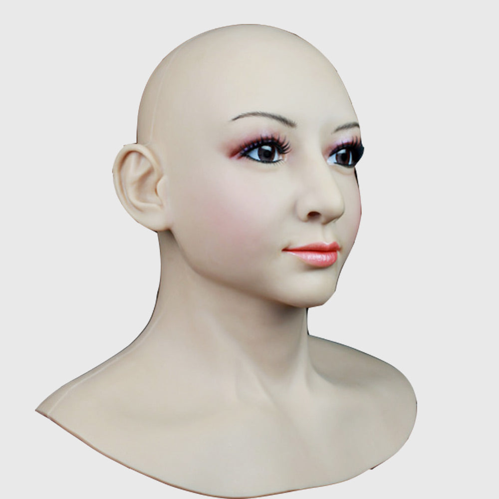 Premium Silicone Realistic Female Beauty Face Costume Full Mask For Women