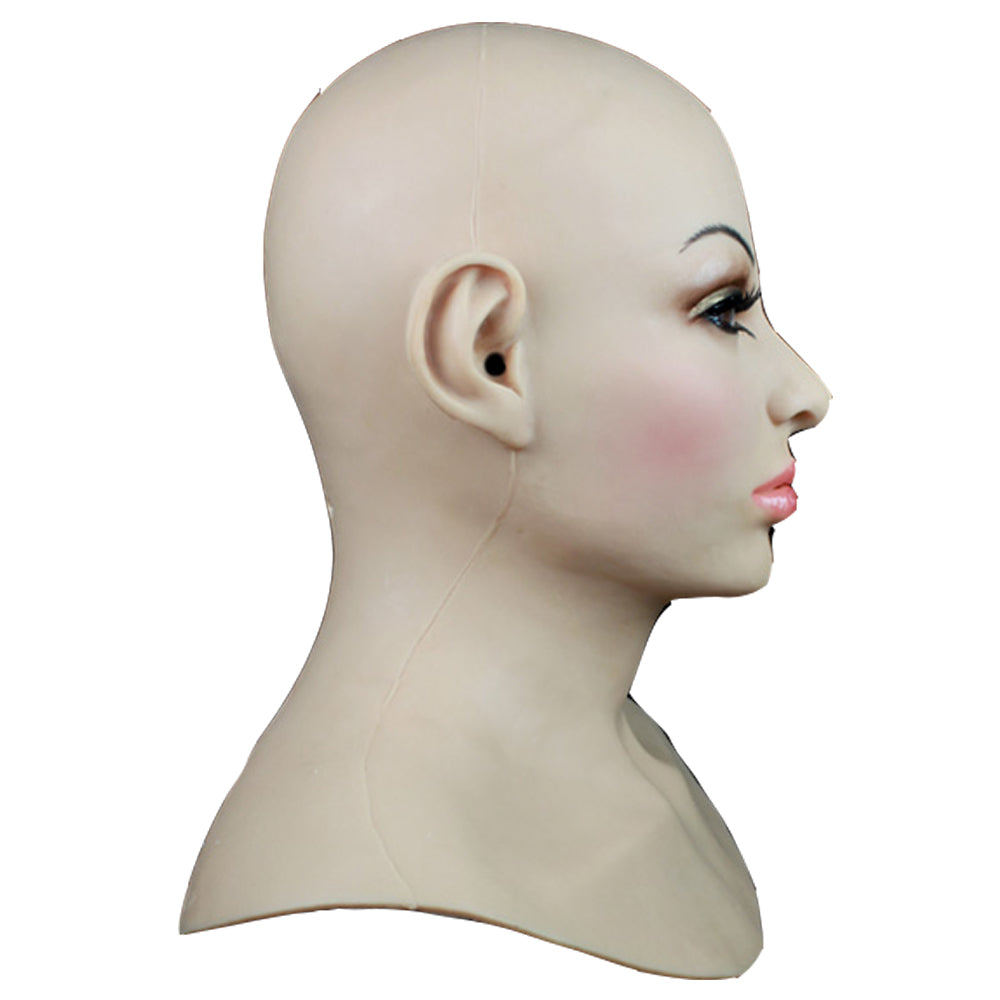 Premium Silicone Realistic Female Beauty Face Costume Full Mask For Women
