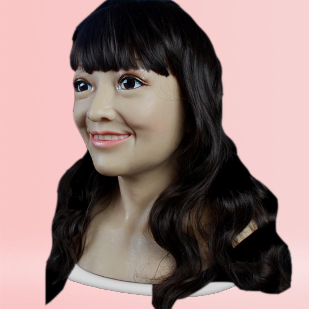 Realistic Silicone Female Mask With Makeup Cosplay Crossdresser Full Face Masks