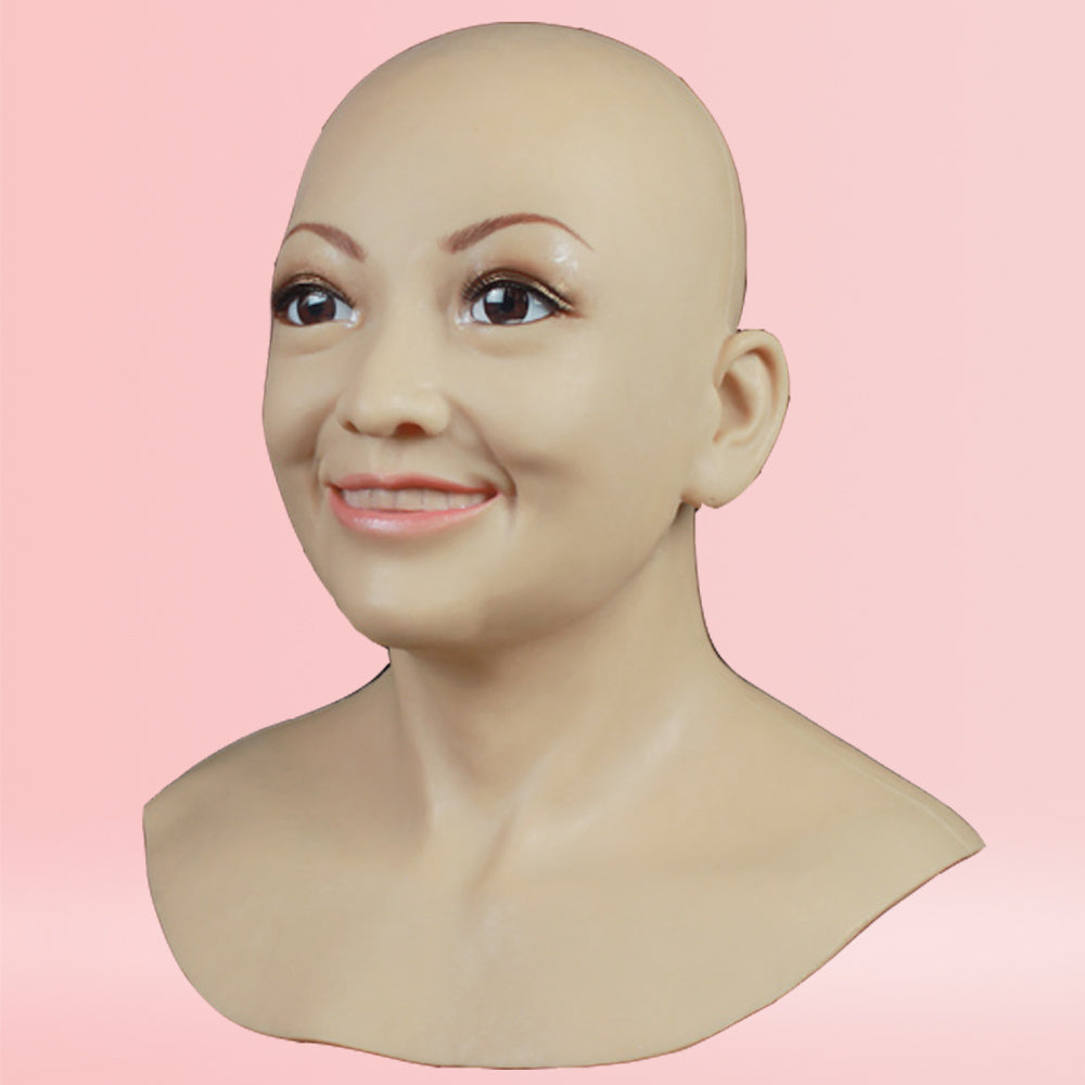 Realistic Silicone Female Mask With Makeup Cosplay Crossdresser Full Face Masks