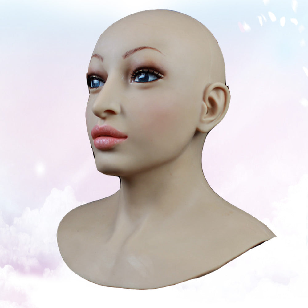 Premium Silicone Realistic Female Beauty Face Costume Mask For Women