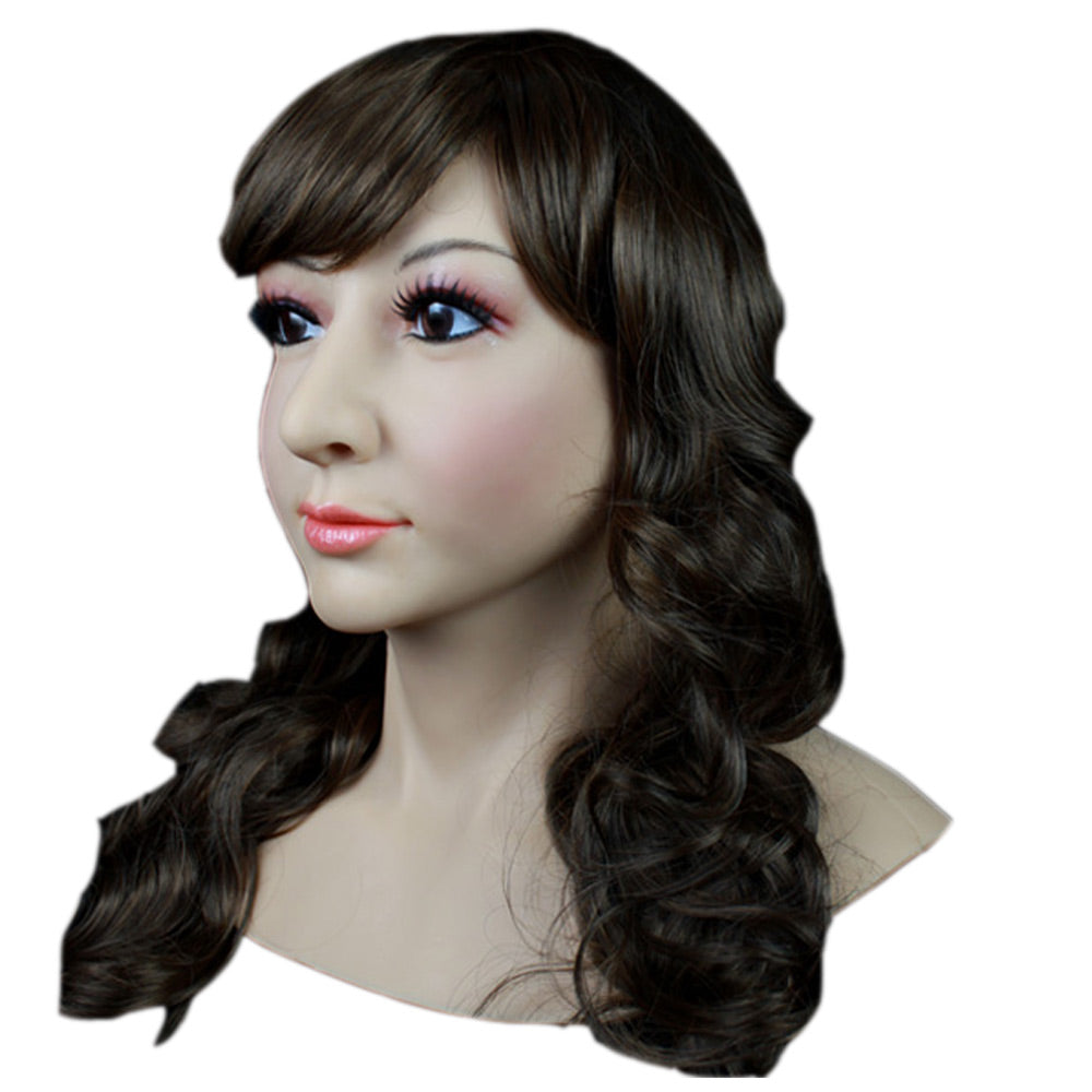 Premium Silicone Realistic Female Beauty Face Costume Full Mask For Women