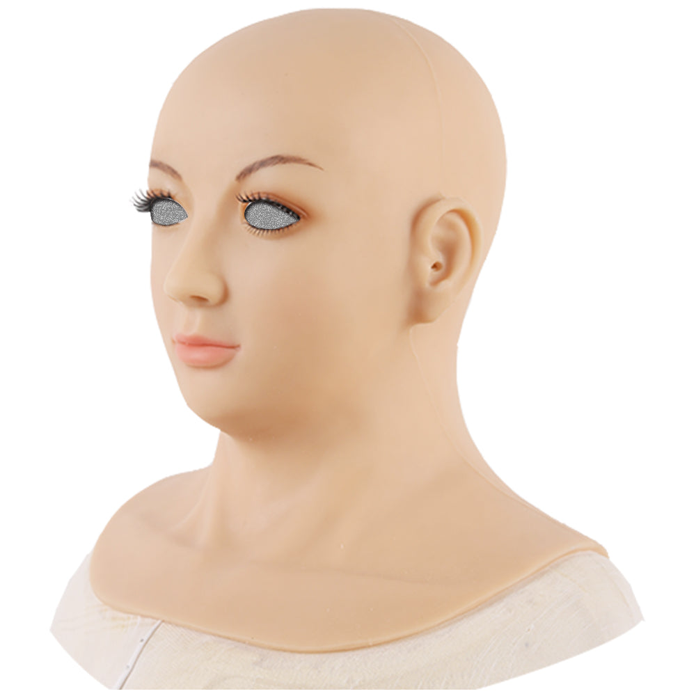 Premium Silicone Realistic Female Beauty Face Costume Full Mask For Women