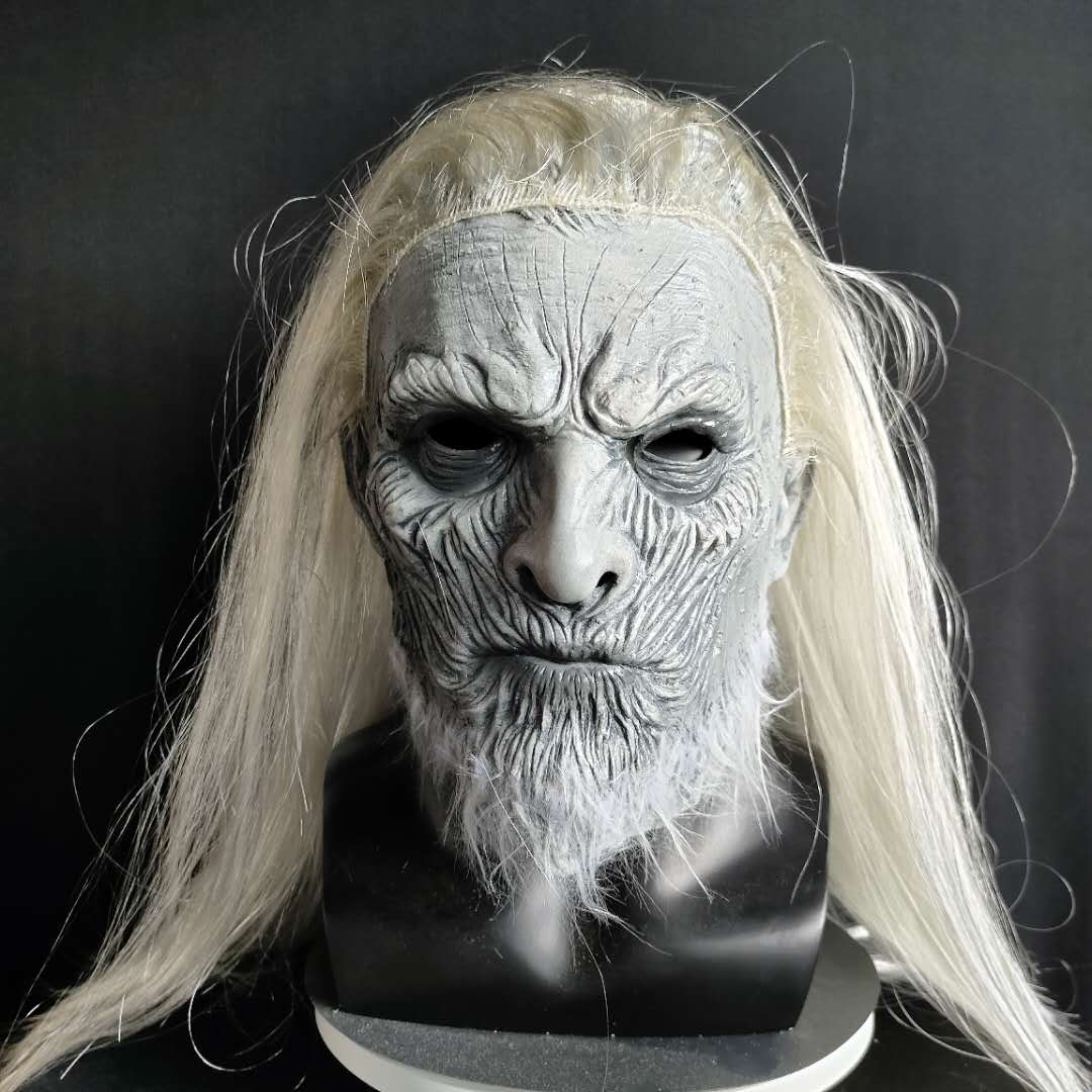 Masque de tête de roi de nuit effrayant en Latex, mascarade d'halloween, accessoire de Costume de Cosplay de fête