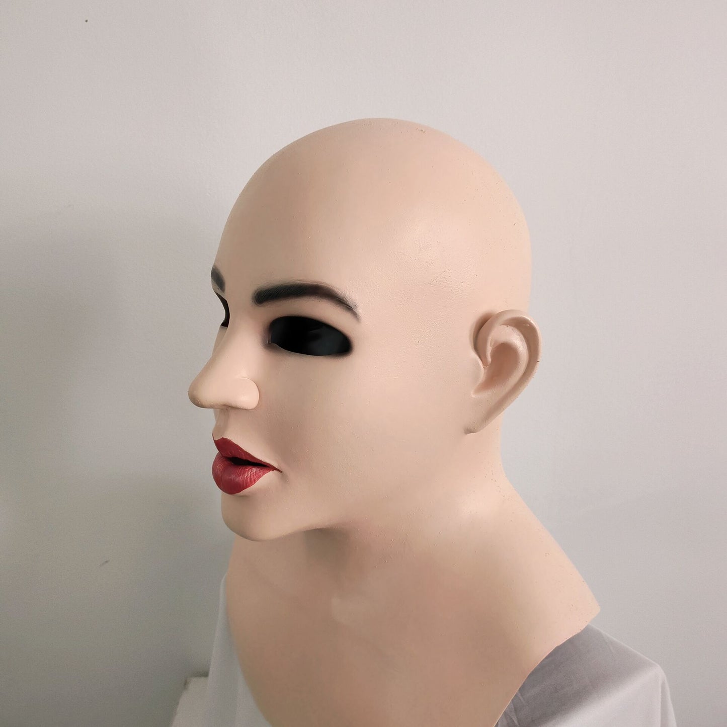 Mascarade drôle de fête en Latex, masque de beauté chauve, Cosplay Halloween
