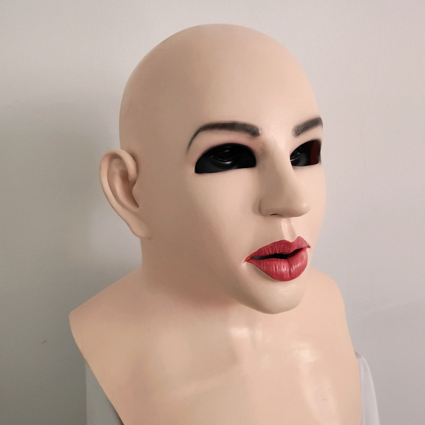Mascarade drôle de fête en Latex, masque de beauté chauve, Cosplay Halloween