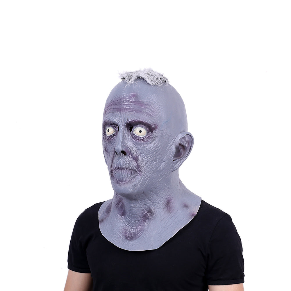 Masque de vieil homme réaliste pour fête COSPLAY effrayant d'Halloween, couvre-chef complet