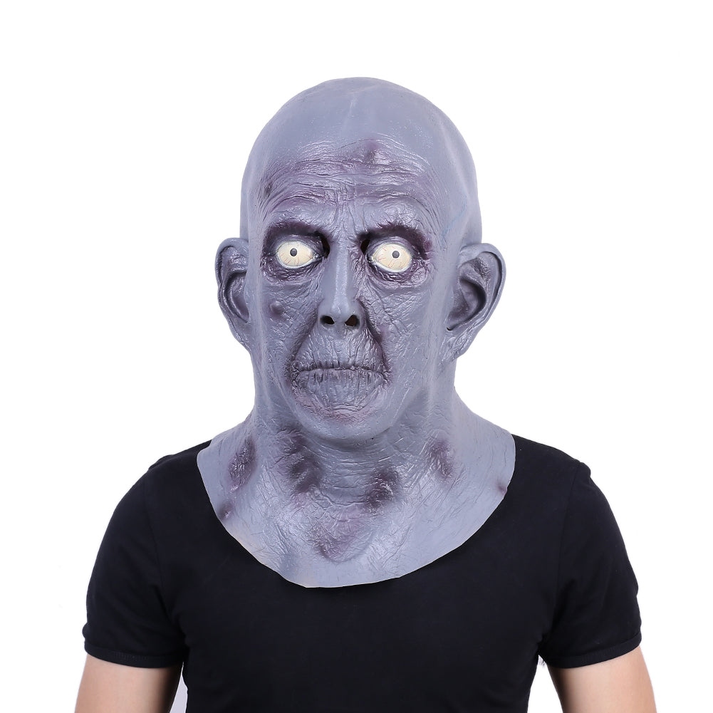 Masque de vieil homme réaliste pour fête COSPLAY effrayant d'Halloween, couvre-chef complet