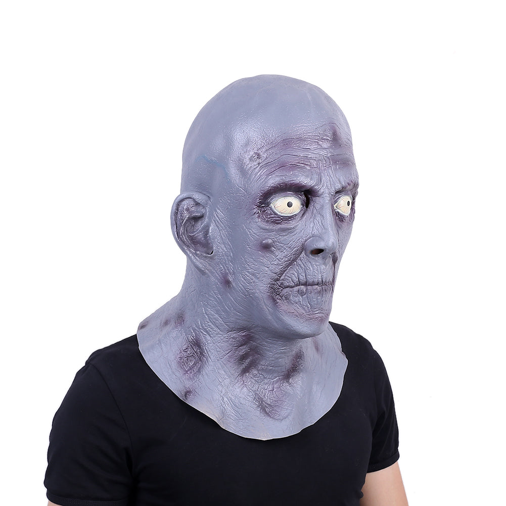 Masque de vieil homme réaliste pour fête COSPLAY effrayant d'Halloween, couvre-chef complet