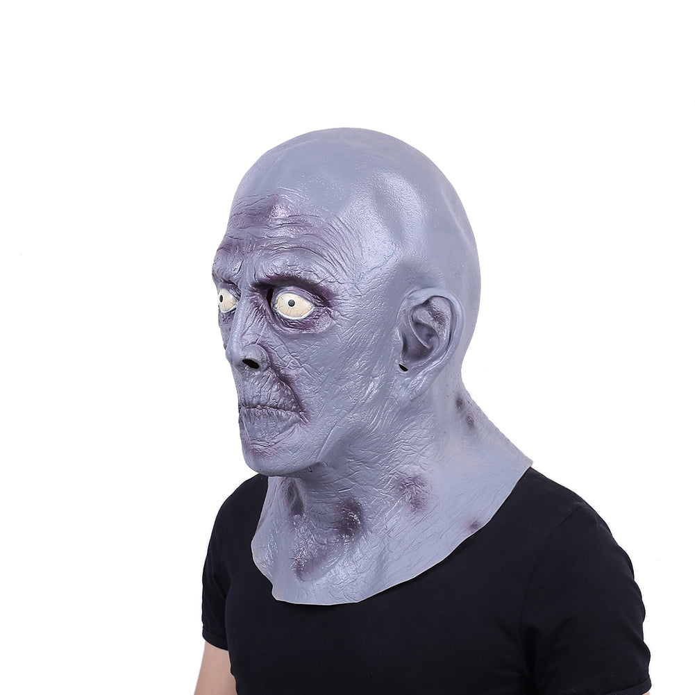 Masque de vieil homme réaliste pour fête COSPLAY effrayant d'Halloween, couvre-chef complet