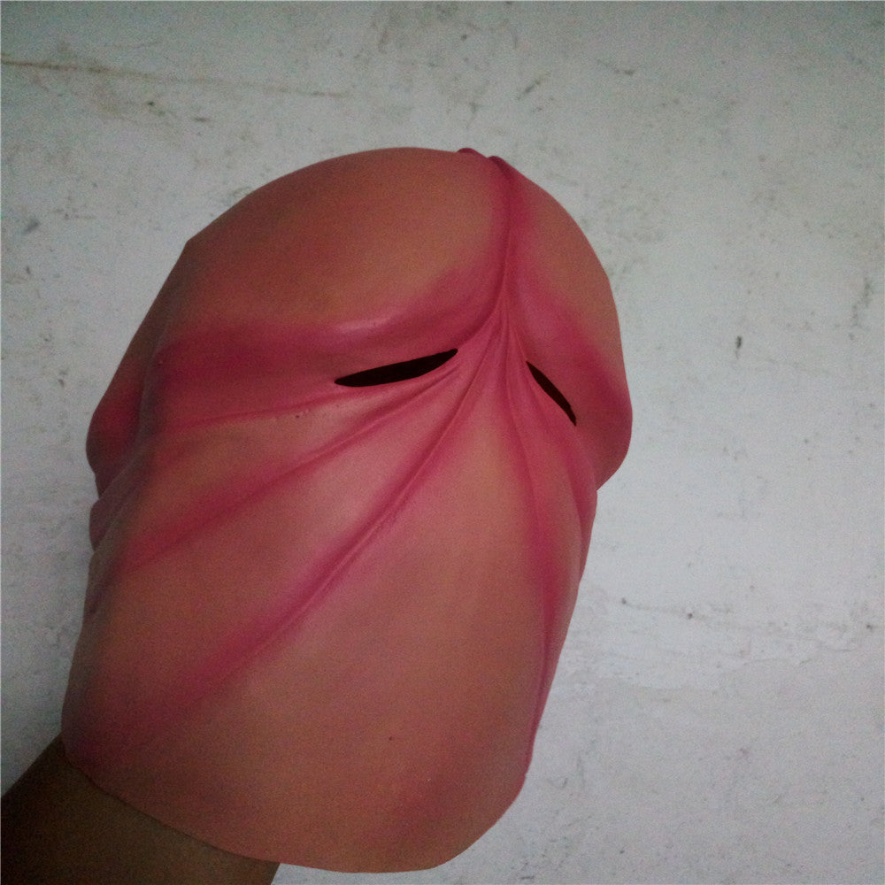 Funny Latex Penis Dick Head Full Face Mask for Halloween Cosplay Party