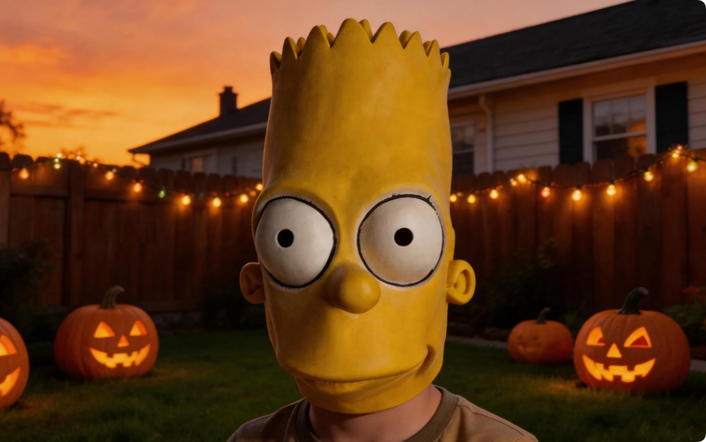 "Les Simpsons Bart Costume Masque Latex Adulte Taille Unique"