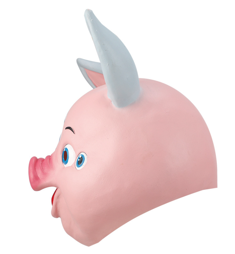 Multi Eyes Pig Latex Mask Weird Pink Pig Full Head Mask for Halloween Cosplay