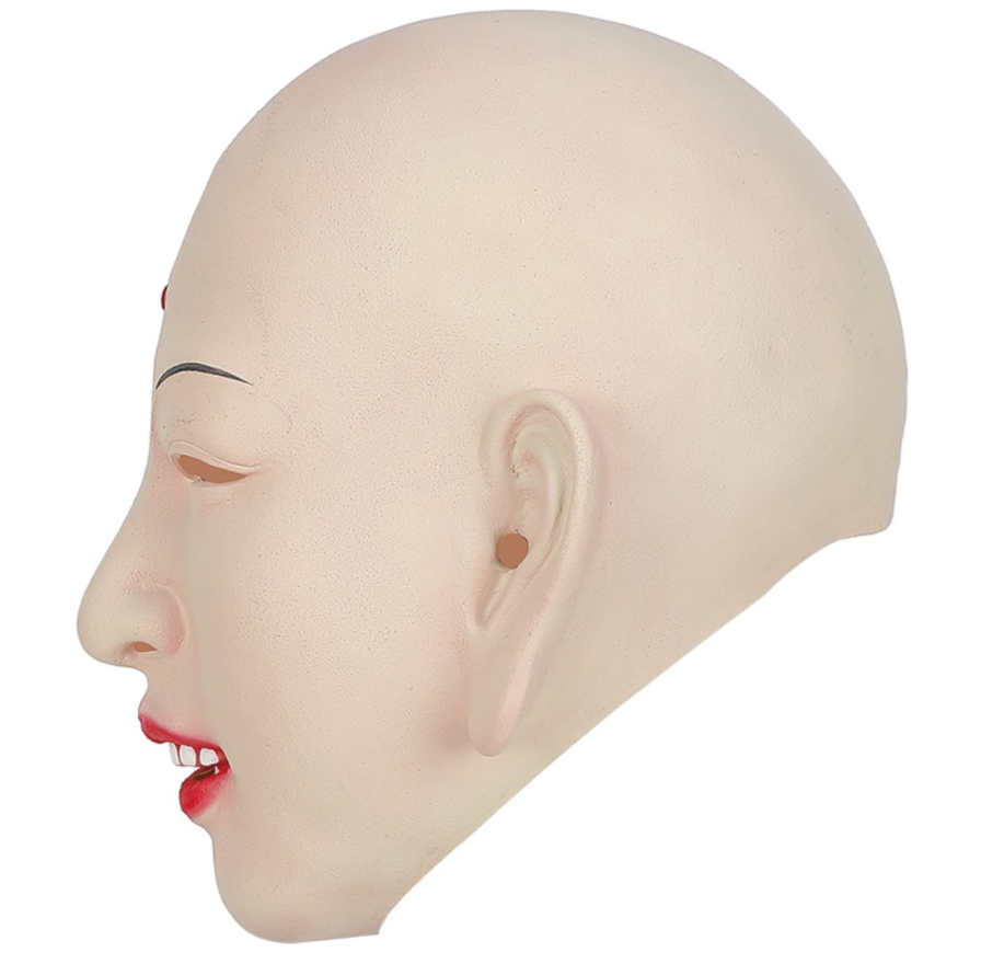 Bald Monk Latex Mask with Red Bindi Journey to the West Tang Sanzang Cosplay Mask