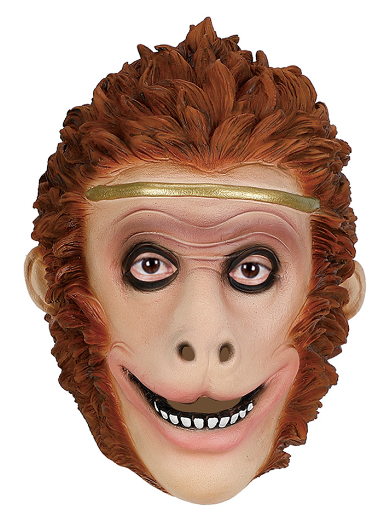 Sun Wukong Monkey King Latex Mask Golden Headband Journey to the West Cosplay Mask