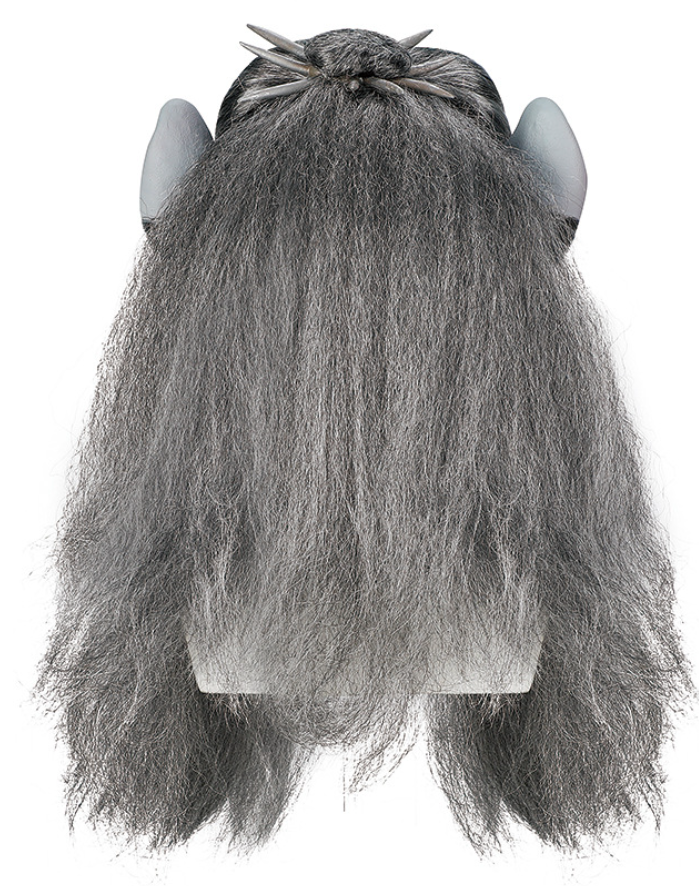 Gray Hair Vampire Monster Latex Full Head Mask, Scary Demon Mask Halloween Cosplay Costume Prop