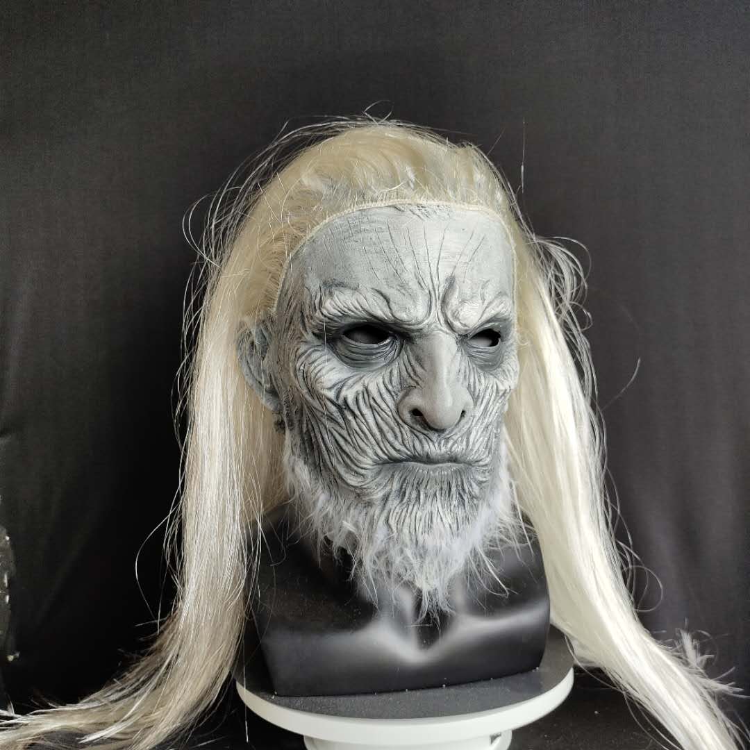 Masque de tête de roi de nuit effrayant en Latex, mascarade d'halloween, accessoire de Costume de Cosplay de fête