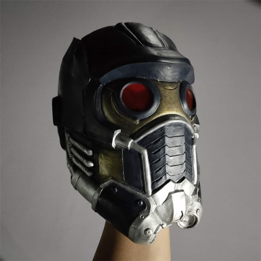 Star Lord Helmmaske Peter Quill Cosplay Kostüm mit Licht Requisiten für Erwachsene