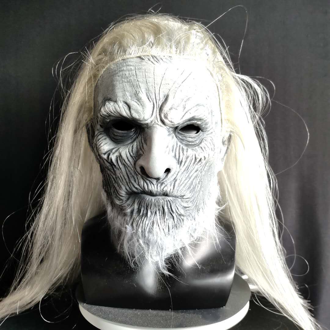 Masque de tête de roi de nuit effrayant en Latex, mascarade d'halloween, accessoire de Costume de Cosplay de fête