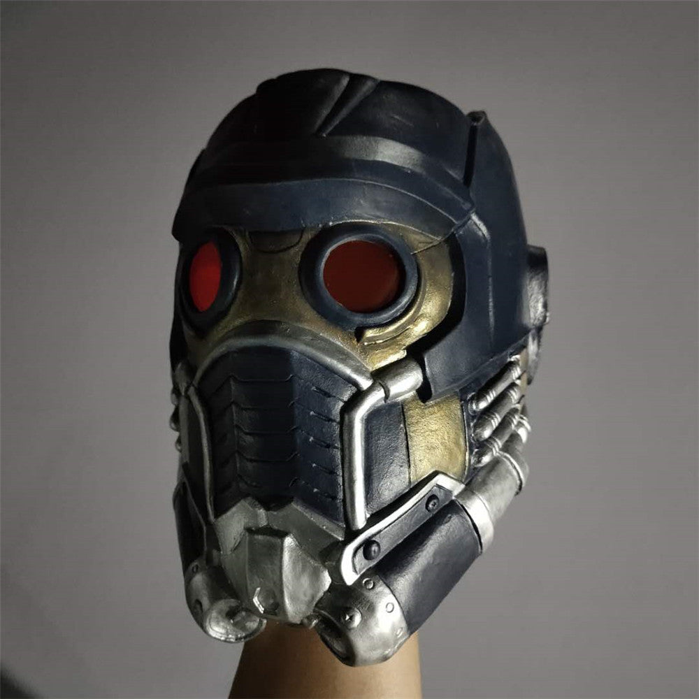 Star Lord Helmmaske Peter Quill Cosplay Kostüm mit Licht Requisiten für Erwachsene