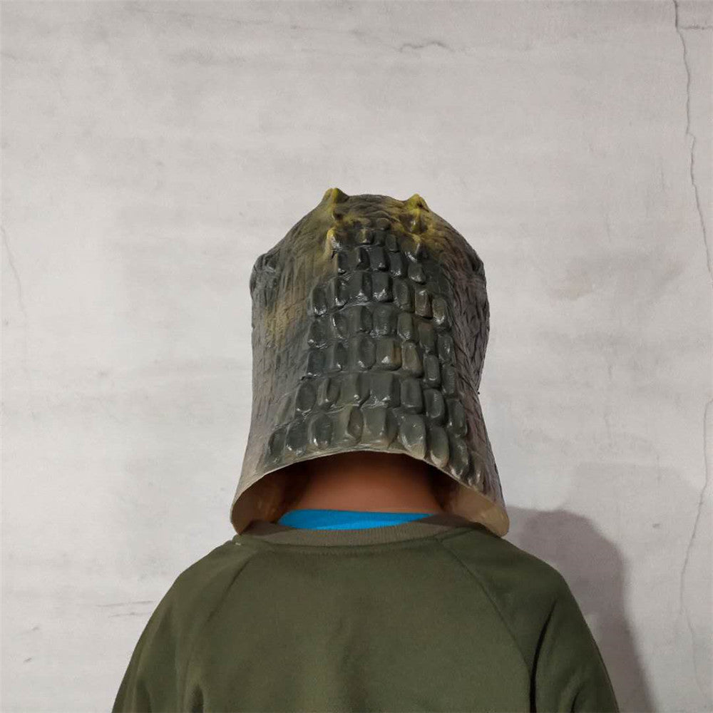 Masque tête de Crocodile en Latex, accessoires de jeu de rôle d'halloween, Costumes de Cosplay
