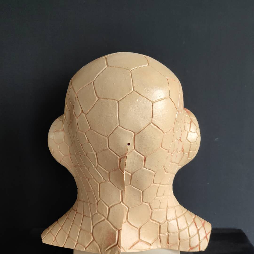 Vtg Viper Latex Costume Halloween Masque Pleine Tête Cosplay Accessoires