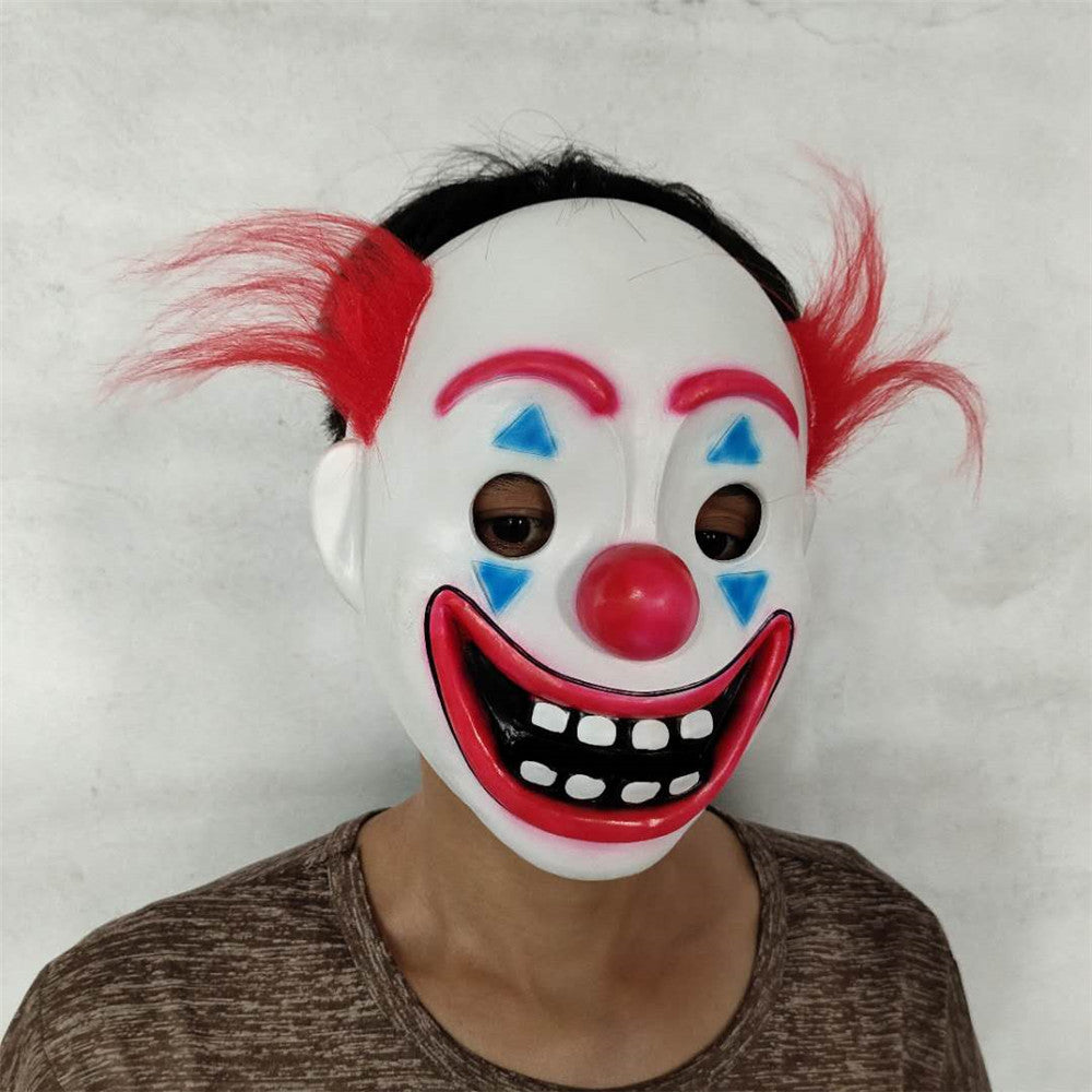 Green Hair Clown Halloween latex Face Mask Cosplay Props