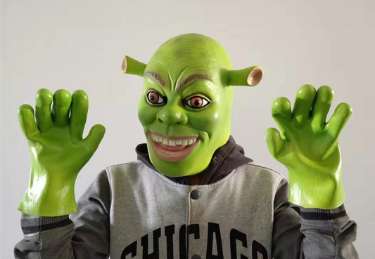 Horror Green Shrek Full Head Latex Mask Halloween Costume Party Masquerade Props
