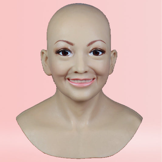 Realistic Silicone Female Mask With Makeup Cosplay Crossdresser Full Face Masks
