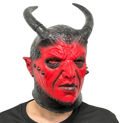 Red Demon Warrior Latex Mask